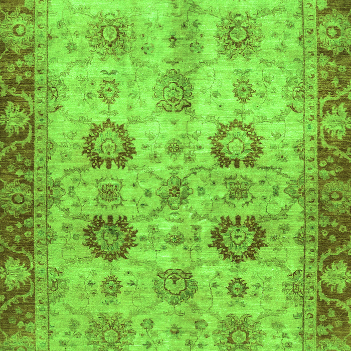Machine Washable Oriental Green Traditional Area Rugs, wshabs3008grn