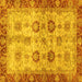 Square Oriental Yellow Traditional Rug, abs3008yw