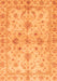 Machine Washable Oriental Orange Traditional Area Rugs, wshabs3009org