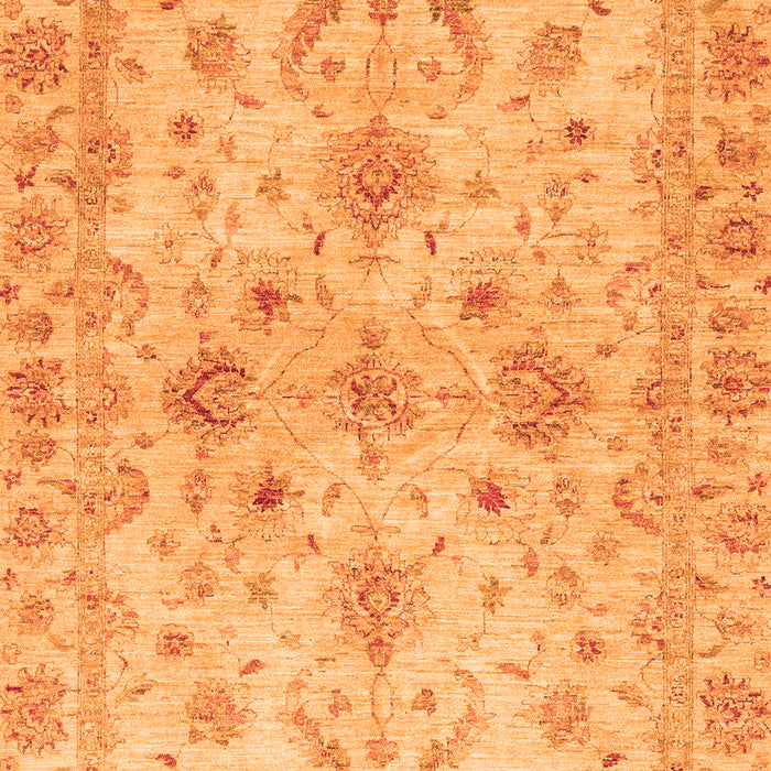 Machine Washable Oriental Orange Traditional Area Rugs, wshabs3009org