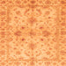 Square Oriental Orange Traditional Rug, abs3009org