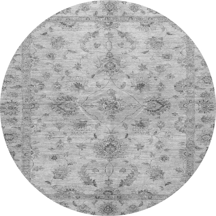 Round Oriental Gray Traditional Rug, abs3009gry
