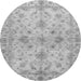 Round Oriental Gray Traditional Rug, abs3009gry