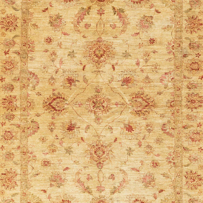 Machine Washable Abstract Chrome Gold Yellow Rug, wshabs3009