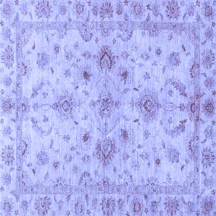Square Machine Washable Oriental Blue Traditional Rug, wshabs3009blu