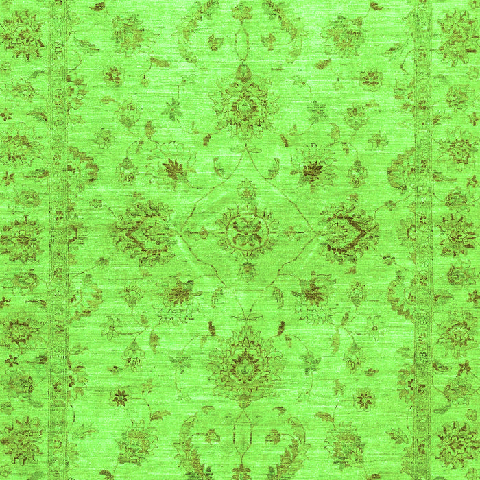 Machine Washable Oriental Green Traditional Area Rugs, wshabs3009grn