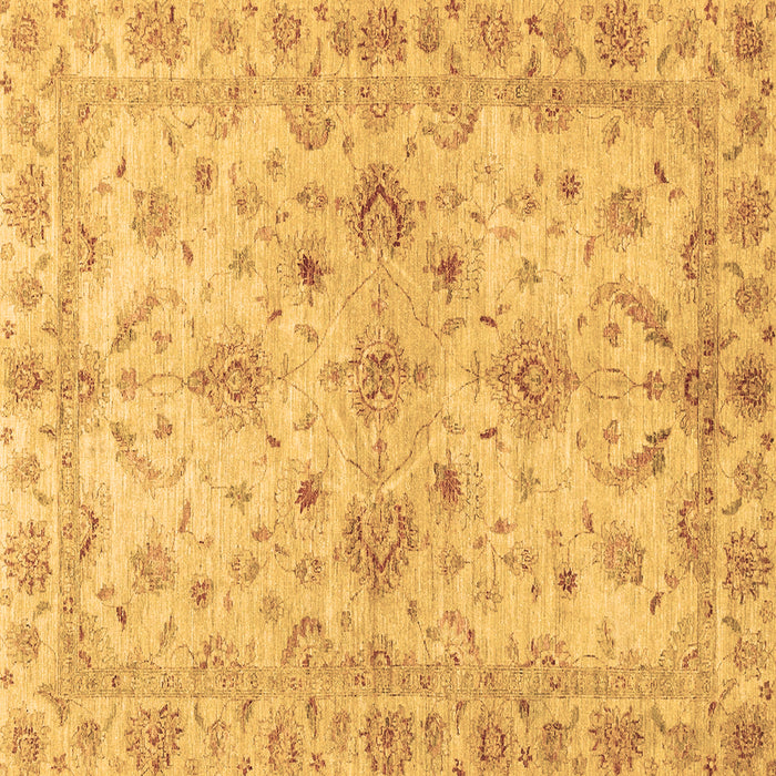 Square Oriental Brown Traditional Rug, abs3009brn