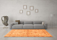 Machine Washable Oriental Orange Traditional Rug, wshabs3009org