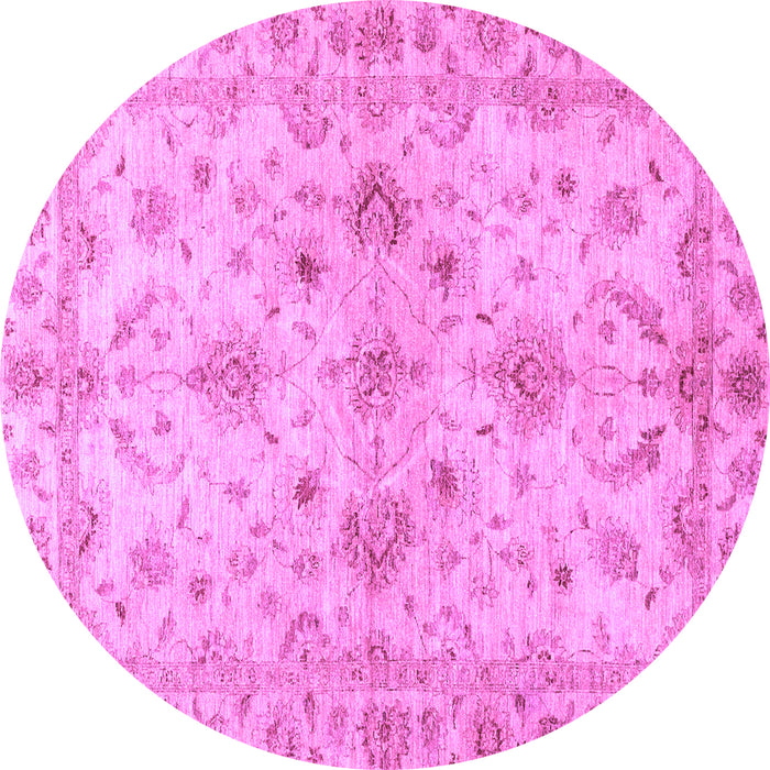 Round Machine Washable Oriental Purple Traditional Area Rugs, wshabs3009pur