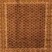 Square Machine Washable Southwestern Orange Country Area Rugs, wshabs300org