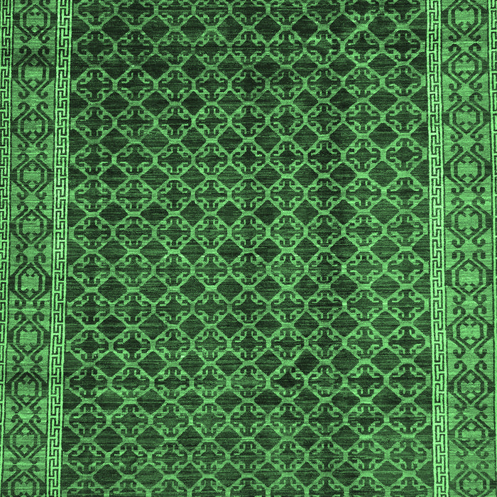 Machine Washable Southwestern Emerald Green Country Area Rugs, wshabs300emgrn