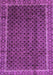 Machine Washable Southwestern Purple Country Area Rugs, wshabs300pur