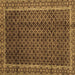 Square Machine Washable Southwestern Brown Country Rug, wshabs300brn