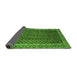 Sideview of Southwestern Green Country Rug, abs300grn