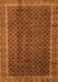 Machine Washable Southwestern Orange Country Area Rugs, wshabs300org