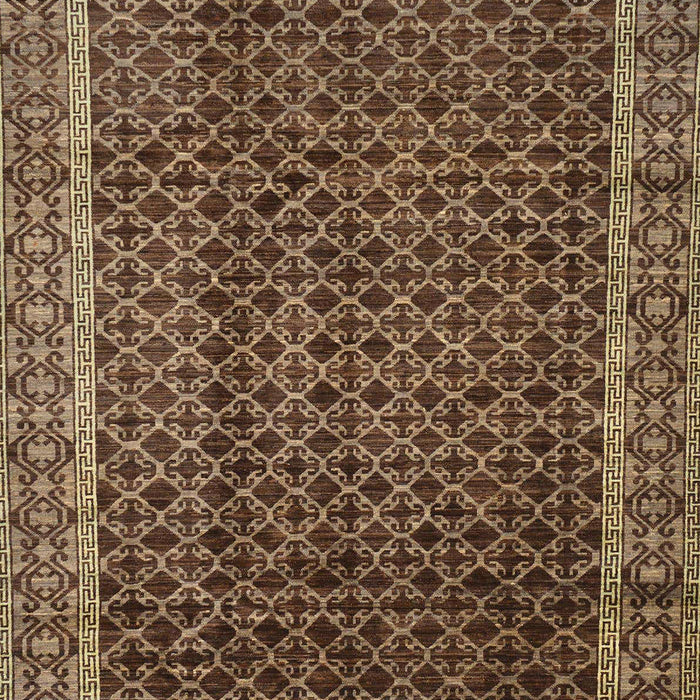 Machine Washable Abstract Bakers Brown Rug, wshabs300