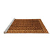 Sideview of Machine Washable Southwestern Orange Country Area Rugs, wshabs300org