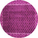 Round Machine Washable Southwestern Pink Country Rug, wshabs300pnk