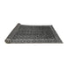 Sideview of Southwestern Gray Country Rug, abs300gry