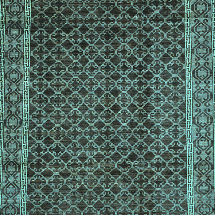 Machine Washable Southwestern Light Blue Country Rug, wshabs300lblu