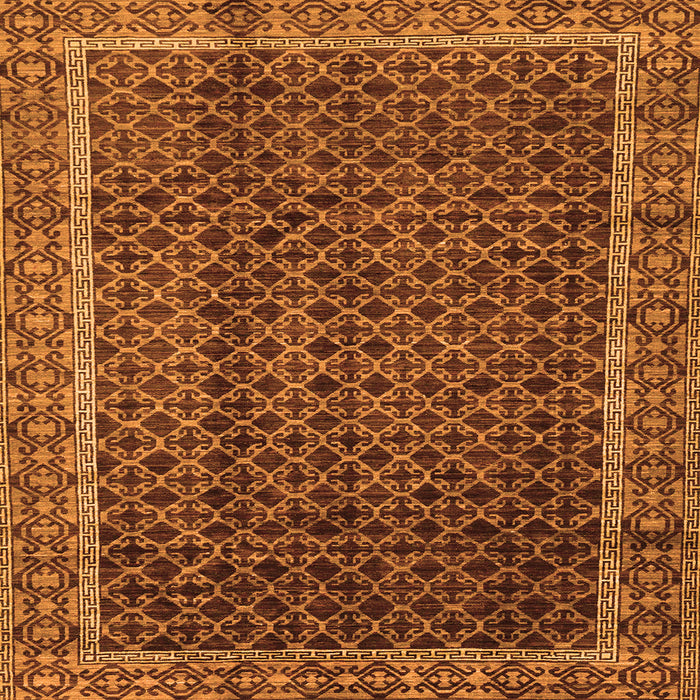 Square Southwestern Orange Country Rug, abs300org