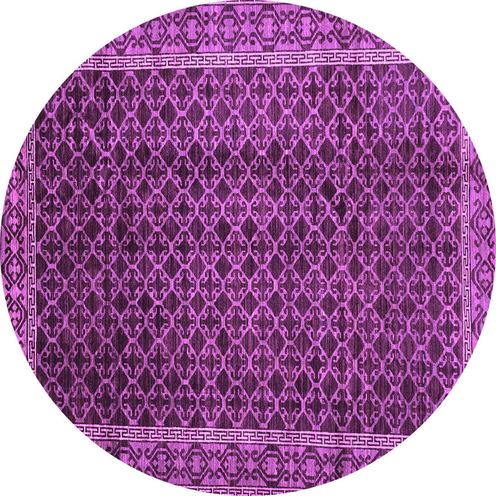 Round Southwestern Purple Country Rug, abs300pur