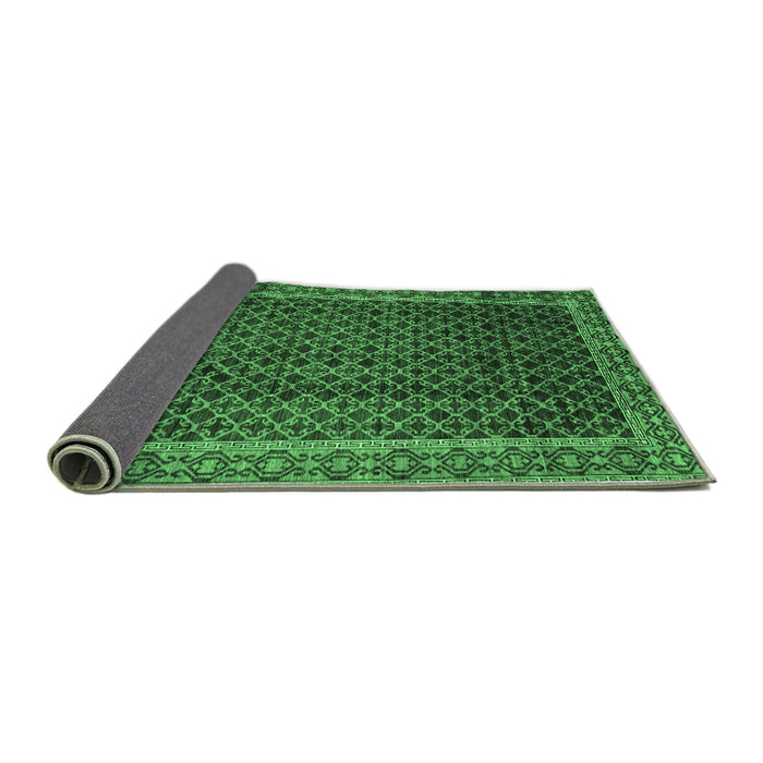 Sideview of Southwestern Emerald Green Country Rug, abs300emgrn