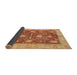 Sideview of Abstract Orange Modern Rug, abs3010