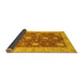 Sideview of Abstract Yellow Modern Rug, abs3010yw