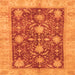 Square Abstract Orange Modern Rug, abs3010org