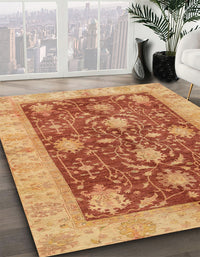 Abstract Orange Modern Rug, abs3010