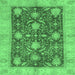 Square Abstract Emerald Green Modern Rug, abs3010emgrn