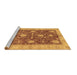 Sideview of Machine Washable Abstract Brown Modern Rug, wshabs3010brn