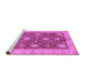 Sideview of Machine Washable Abstract Purple Modern Area Rugs, wshabs3010pur