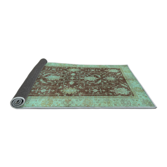 Sideview of Abstract Light Blue Modern Rug, abs3010lblu