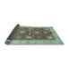 Sideview of Abstract Light Blue Modern Rug, abs3010lblu