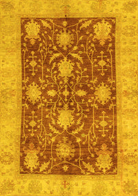 Abstract Yellow Modern Rug, abs3010yw