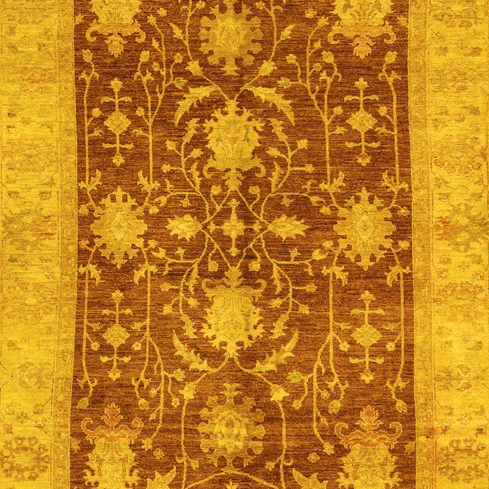 Machine Washable Abstract Yellow Modern Rug, wshabs3010yw