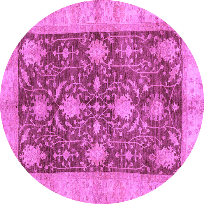 Round Machine Washable Abstract Purple Modern Area Rugs, wshabs3010pur