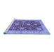 Sideview of Machine Washable Abstract Blue Modern Rug, wshabs3010blu