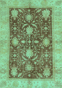 Abstract Turquoise Modern Rug, abs3010turq