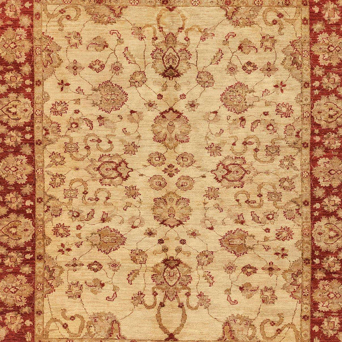 Machine Washable Abstract Orange Rug, wshabs3011