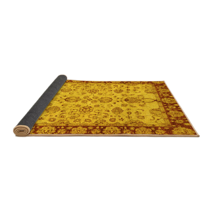 Sideview of Oriental Yellow Traditional Rug, abs3011yw