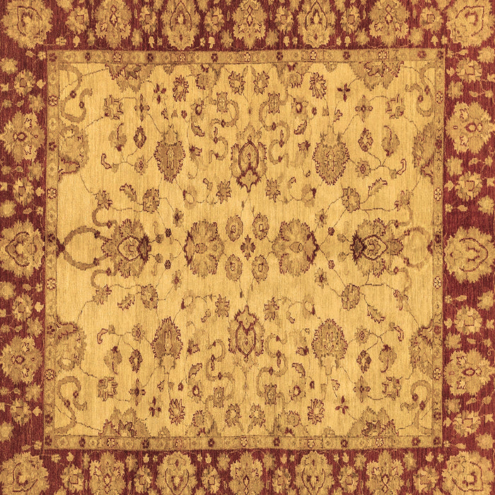 Square Machine Washable Oriental Brown Traditional Rug, wshabs3011brn