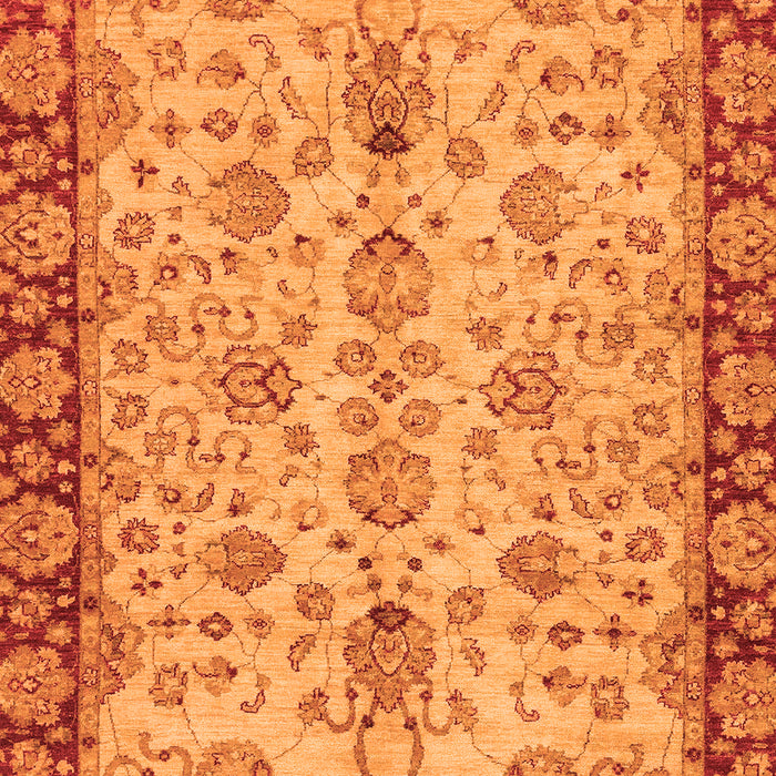 Machine Washable Oriental Orange Traditional Area Rugs, wshabs3011org