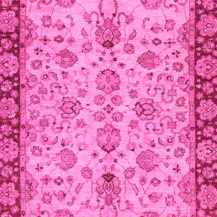 Machine Washable Oriental Pink Traditional Rug, wshabs3011pnk