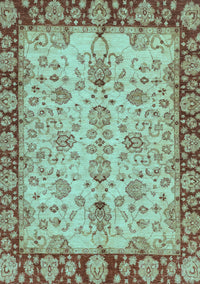 Oriental Light Blue Traditional Rug, abs3011lblu