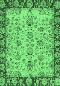 Oriental Emerald Green Traditional Rug, abs3011emgrn