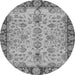 Round Oriental Gray Traditional Rug, abs3011gry