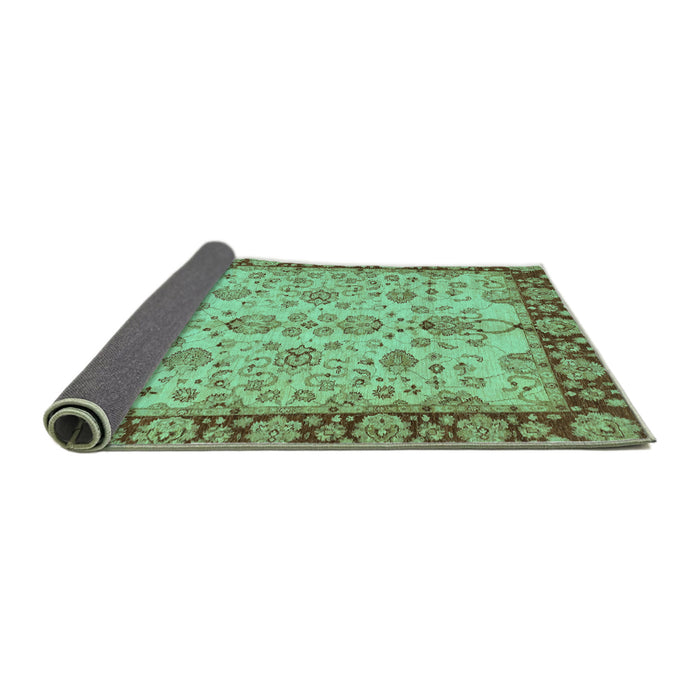 Sideview of Oriental Turquoise Traditional Rug, abs3011turq